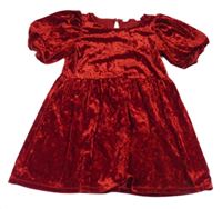 Červené sametové šaty H&M