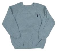 Světlemodrý svetr s výšivkou Next 