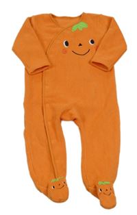 Oranžový fleecový overal - dýně Nutmeg