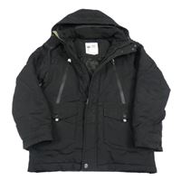 Černá šusťáková zimní bunda s kapucí Nutmeg