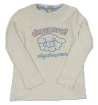Bílá chlupatá pyžamová mikina - Cinnamoroll