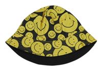 Černý klobouk se smajlíky 