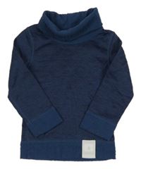 Tmavomodrá fleecová funkční mikina s rolákem Wed´ze