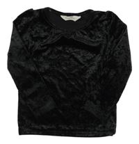 Černé sametové triko H&M