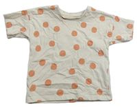 Smetanové puntíkaté tričko Matalan