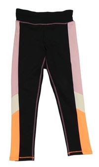 Černo-barevné sportovní legíny M&S