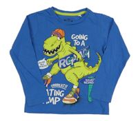 Modré triko s dinosaurem C&A