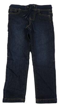 Tmavomodré slim rifle s gumovým pasem Denim Co.