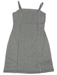 Černo-bílé kostkované šaty Primark