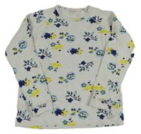 Šedá mikina s kytičkami