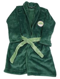 Tmavozelený chlupatý župan se Star Wars