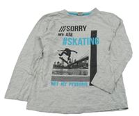 Šedé triko s potiskem Y.F.K.