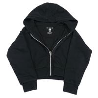 Černá propínací crop mikina s kapucí F&F