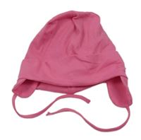Růžová čepice se zavazováním Liegelind