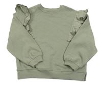 Khaki mikina s volánky George 