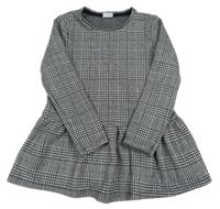 Černo-bílá kostkovaná šatová tunika F&F