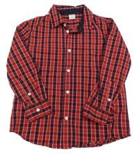 Červeno-černá kostkovaná košile Lindex 