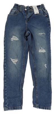 Nové - Modré paper bag rifle s dírami George 