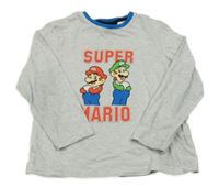 Šedé melírované triko s Máriem Primark