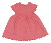 Korálové bavlněné šaty Primark