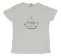 Bílé tričko s nápisem a obrázky Tenka