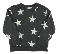 Tmavošedá mikina s hvězdičkami H&M