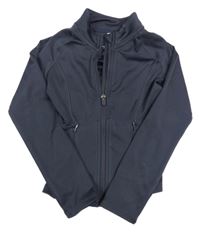 Tmavomodrá propínací sportovní mikina H&M