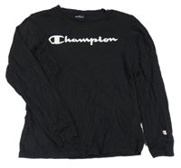 Černé triko s logem Champion