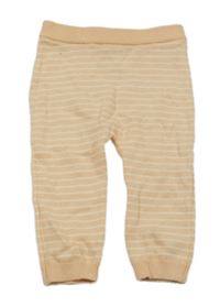 Světleoranžovo-bílé pruhované pletené turecké tepláky George