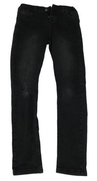 Černé skinny rifle s děravým kolenem Louis Vuitton