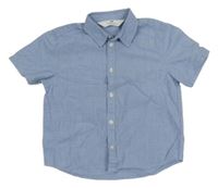 Modrá melírovaná košile H&M