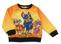 Oranžovo-žluto-černá mikina s PAW PATROL PatPat