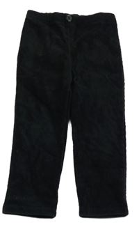 Černé žebrované sametové tregíny H&M