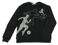 Černá mikina s fotbalisty H&M