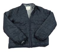 Tmavomodrá prošívaná šusťáková jarní zateplená bunda Vertbaudet