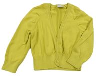 Citronové propínací svetrové bolérko Next