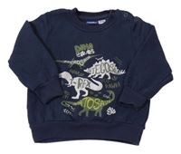 Tmavomodrá mikina s dinosaury lupilu