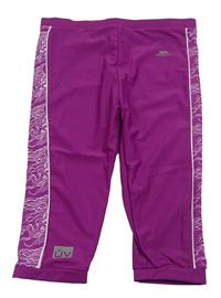 Fuchsiové UV capri kalhoty se vzorem Trespass