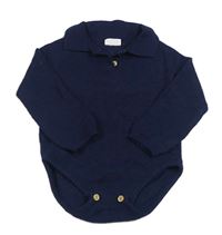 Tmavomodré pletené polo body F&F