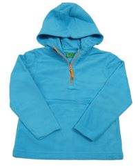 Azurová fleecová funkční mikina s kapucí zn. Mountain Warehouse