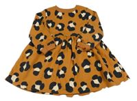 Hnědé vzorované teplákové šaty F&F