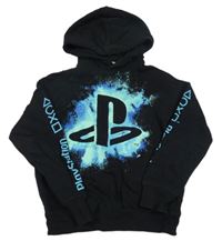 Černá mikina s logem PlayStation a kapucí H&M