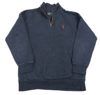 Tmavomodrá mikina s výšivkou Next