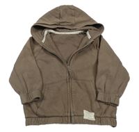 Hnědá propínací mikina s kapucí George