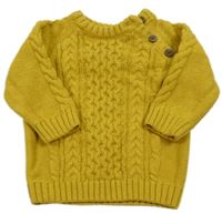 Okrový vlněný svetr Next