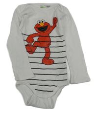 Bílo-černé body s pruhy a Elmem - Sezamová ulice