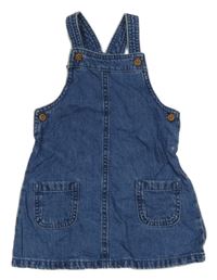 Modré riflové laclové šaty F&F