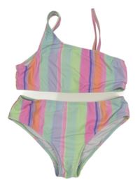 Barevné pruhované dvoudílné plavky Primark