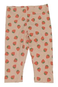 Růžové capri legíny s jahodami Primark