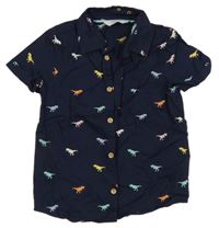 Tmavomodrá košile s dinosaury Primark
